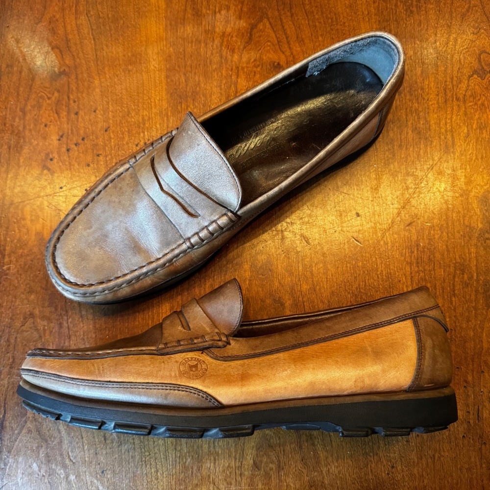 Mephisto Penny Loafers Men 10.5 Brown Leather Walking Is Living Casual Slip On